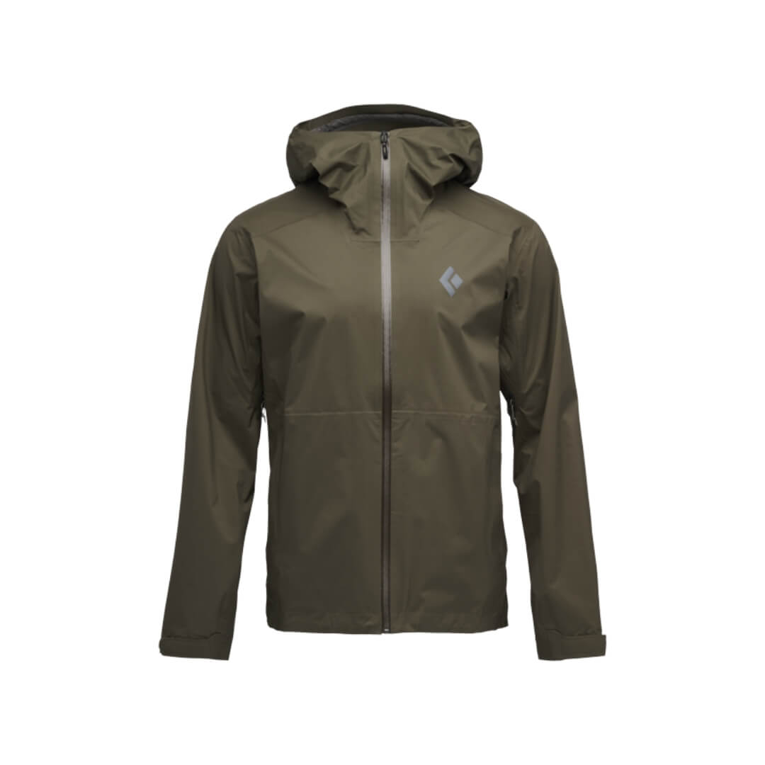 Regnjakke Til Herre Black Diamond Fineline Stretch Rain Shell Mørkegrøn