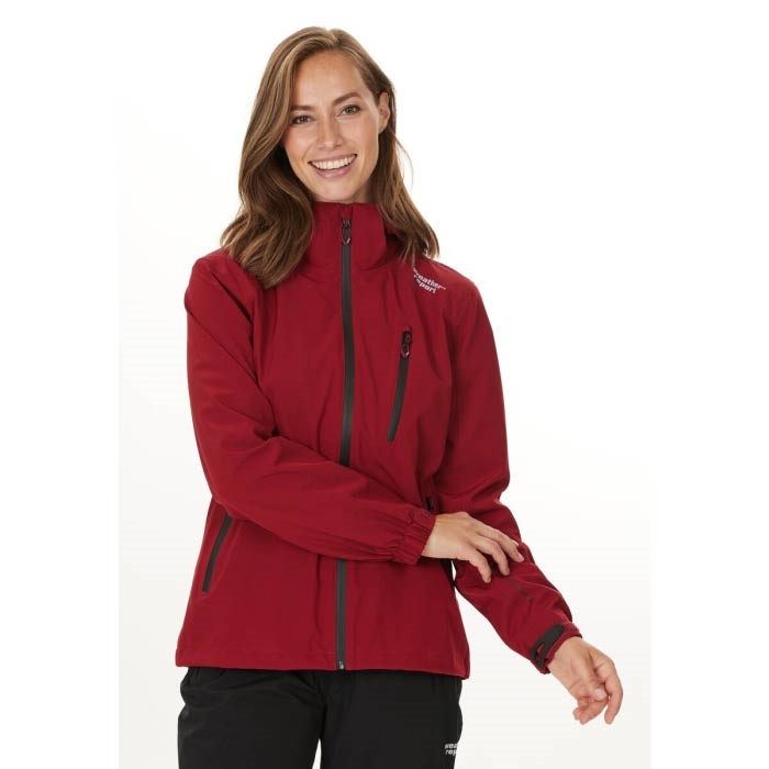 Weather Report Camelia Awg Regnjakke Dame 000mm Biking Red Regntøj Poncho
