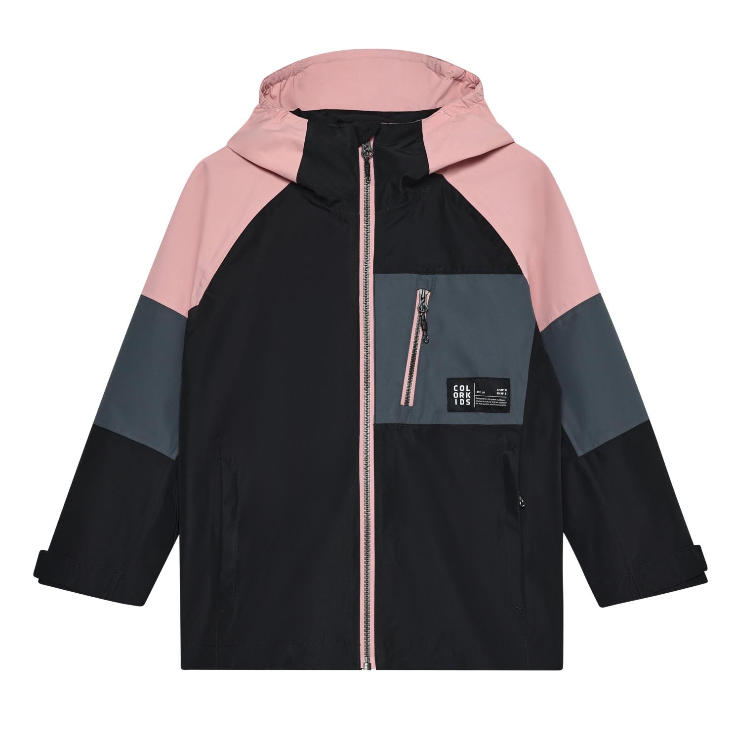 Color Kids Pige Regnjakke Bionic Finish Eco Coating Black 110