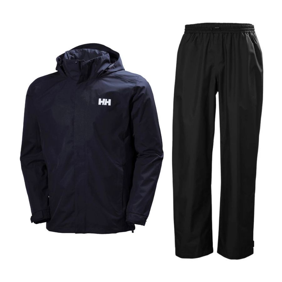 Helly Hansen Dubliner Regnsæt Herre Navy Sort