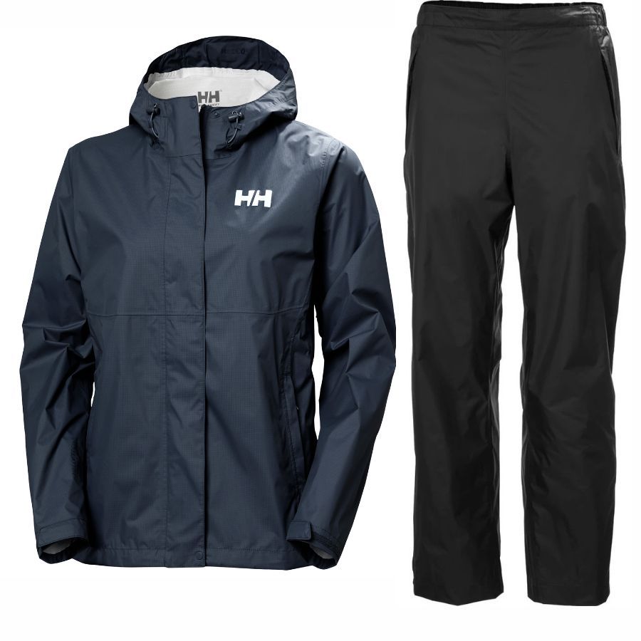 Helly Hansen Loke Loke Regnsæt Dame Sort Blå