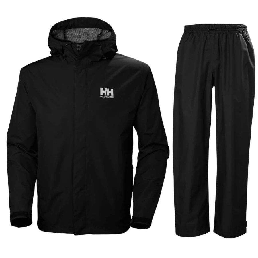 Helly Hansen Seven Rain Regnsæt Herre Sort