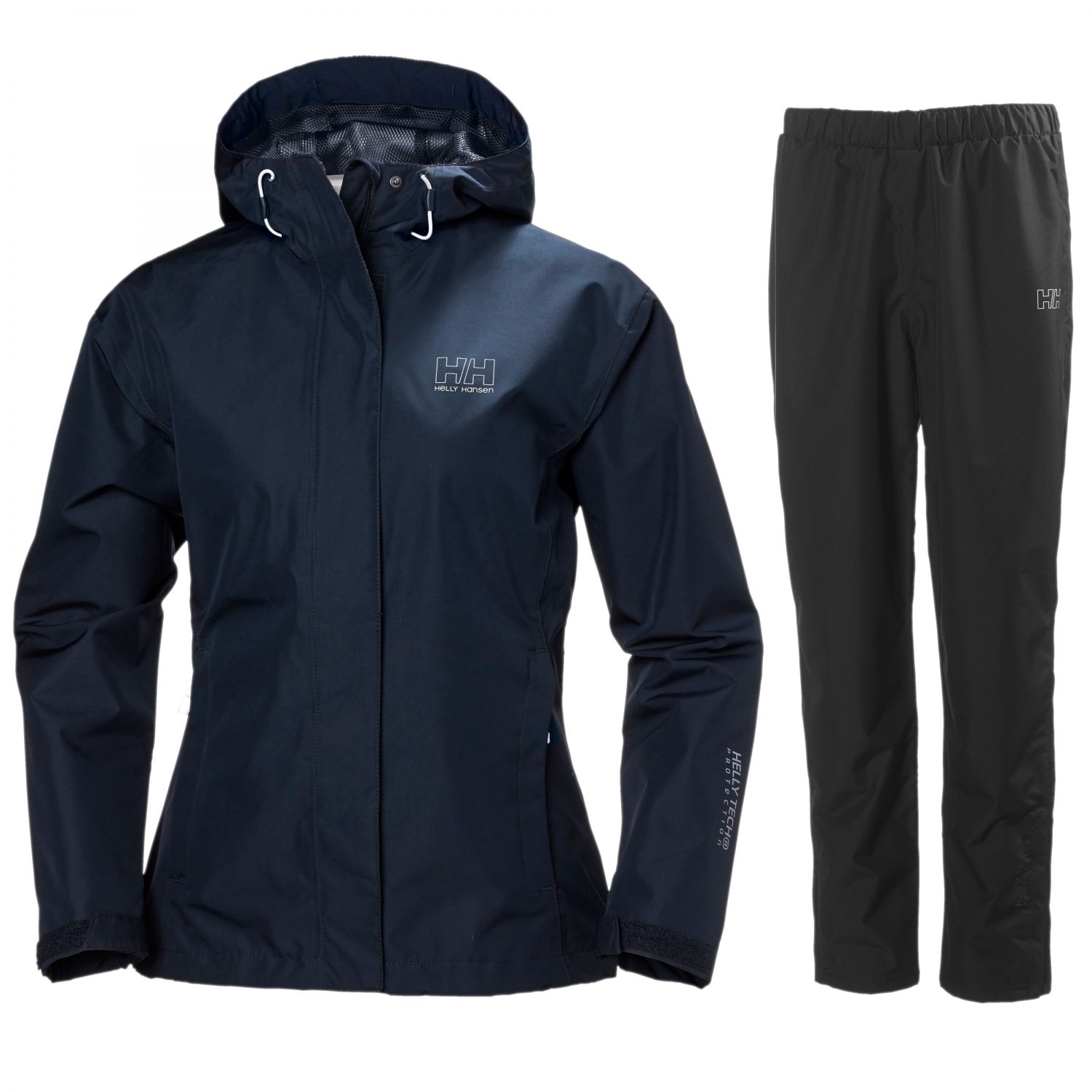 Helly Hansen Seven Regnsæt Dame Mørkeblå Sort