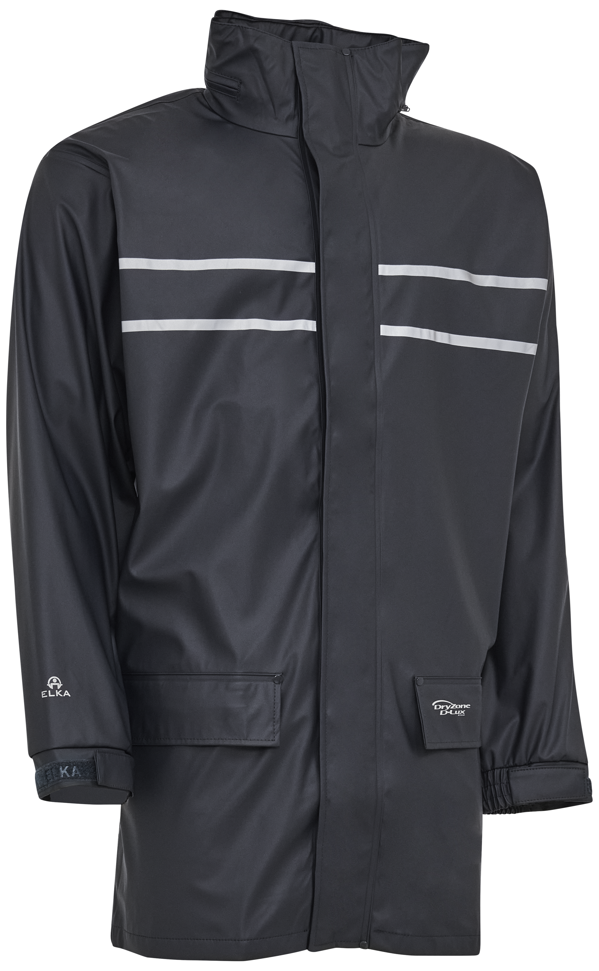 Regnjakke Refleksstriber 026301 Navy Str