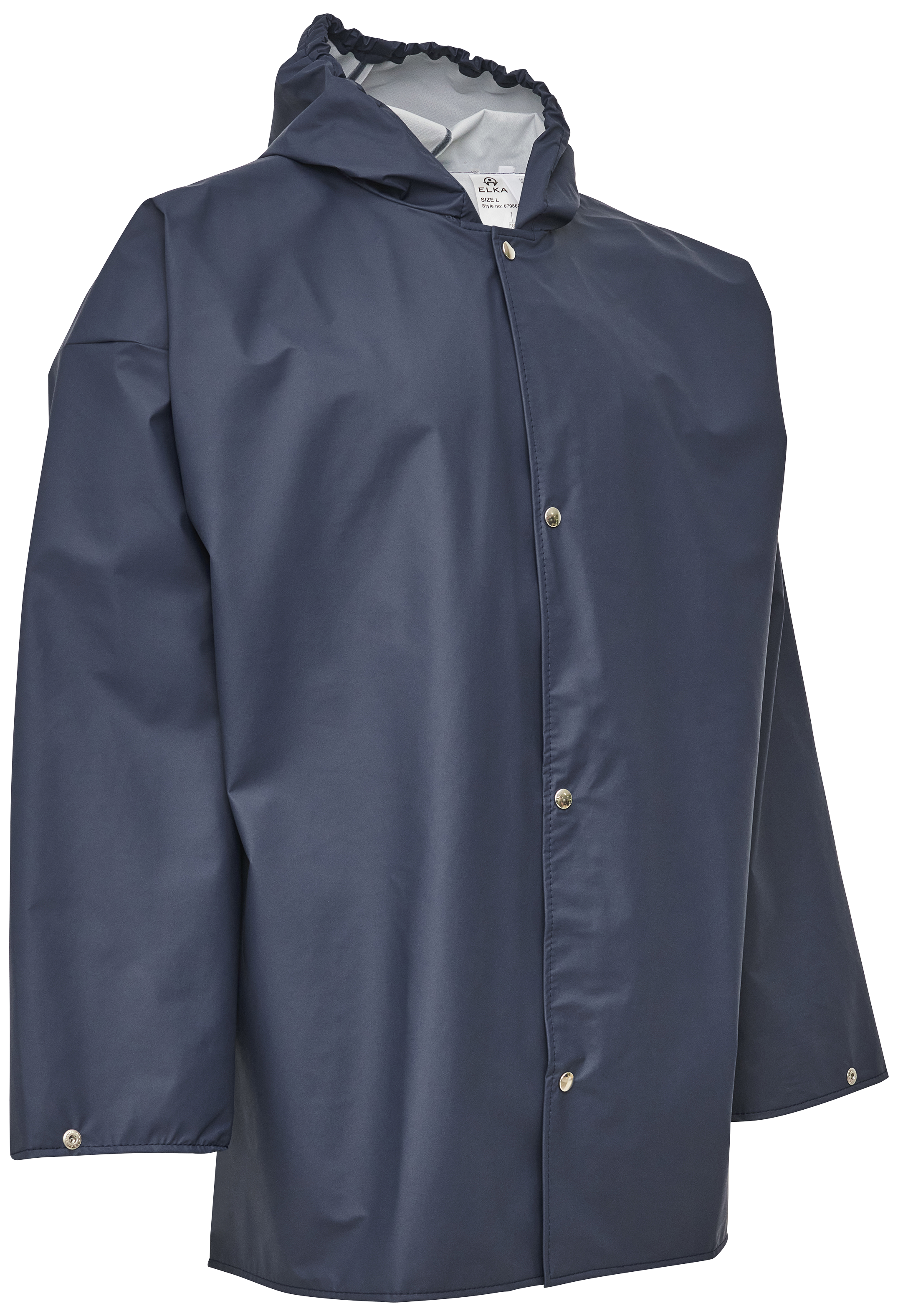 Regnjakke Trykknaplukke 079800 Navy Str