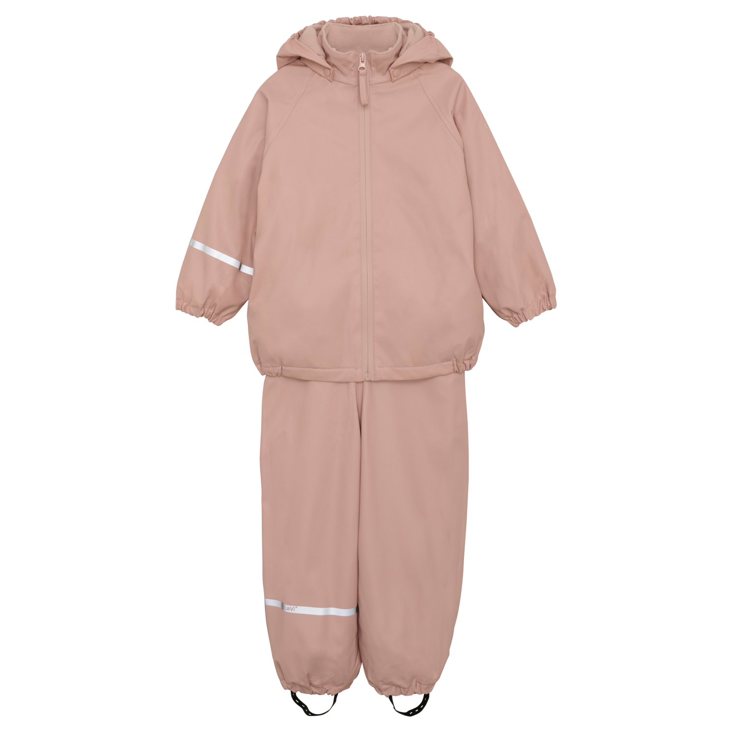 Celavi Pige Regnsæt Fleece Misty Rose 140