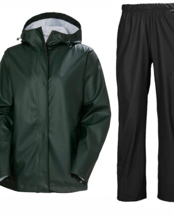 Helly Hansen Moss Regnsæt Dame Grøn Sort