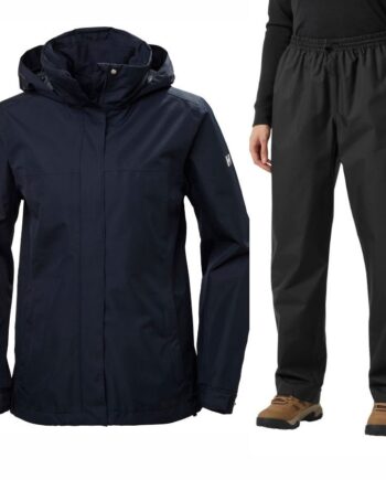 Helly Hansen Rain Aden Regnsæt Dame Sort Blå