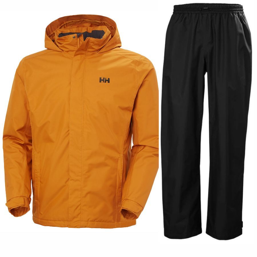 Helly Hansen Rain Dubliner Insulated Regnsæt Herre Sort Gul