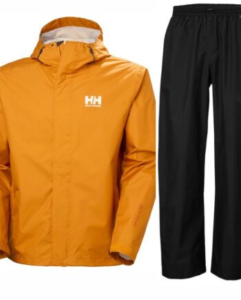 Helly Hansen Rain Seven Regnsæt Herre Sort Gul