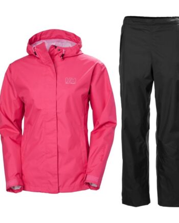 Helly Hansen Seven Regnsæt Dame Pink Sort