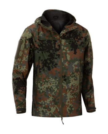 Outrider Tactical Hardshell Hoody Regnjakke Flecktarn